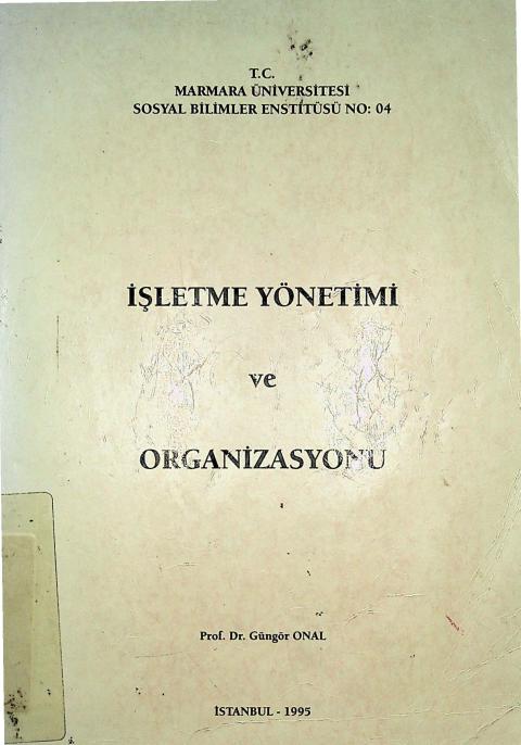 İşletme Yönetimi ve Organizasyonu